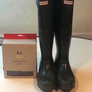 Original tall Hunter rain boots in Lagoon